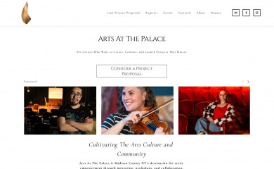 artsatthepalace.org screenshot