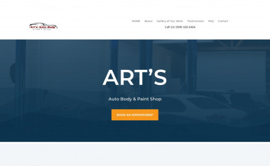 artsautobodyandpaint.com screenshot