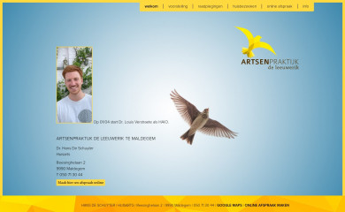 artsenpraktijkdeleeuwerik.be screenshot