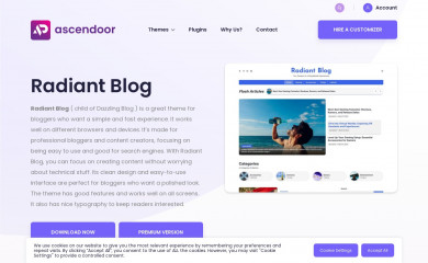 Radiant Blog screenshot