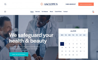 https://asclepius.ancorathemes.com/ screenshot