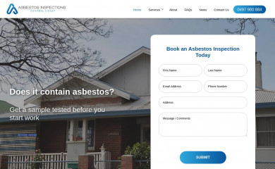 asbestosinspectionscentralcoast.com.au screenshot