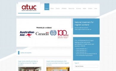 aseantuc.org screenshot