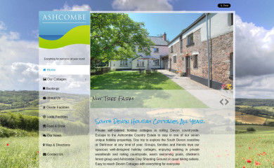 ashcombecottages.co.uk screenshot