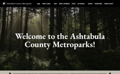 ashtabulametroparks.com screenshot