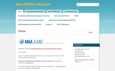 asiamathsalliance.com screenshot
