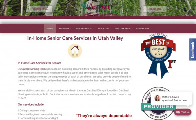 aspenseniorcare.com screenshot