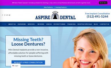 aspiredental.com screenshot