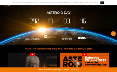 asteroidday.org screenshot
