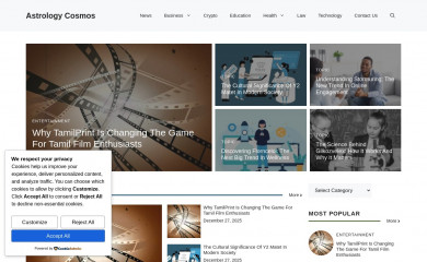 astrologycosmos.com screenshot
