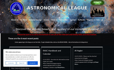 astroleague.org screenshot
