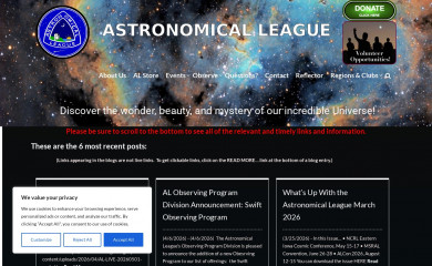 astroleague.org screenshot