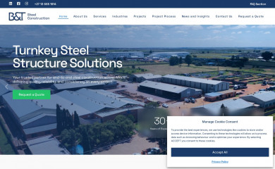 btsteel.co.za screenshot