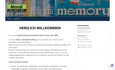 buchhandlungmandl.at screenshot