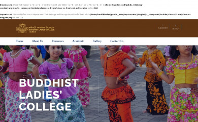 buddhistladiescollege.lk screenshot