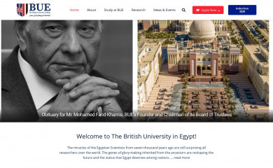 bue.edu.eg screenshot