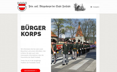 buergerkorps-freistadt.at screenshot