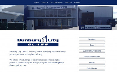 bunburycityglass.com.au screenshot