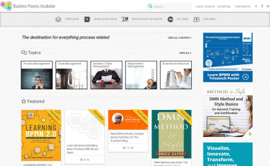http://www.businessprocessincubator.com/ screenshot