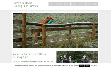 burnsandbecksgundogclub.co.uk screenshot