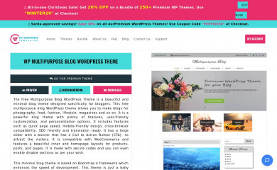 https://www.buywptemplates.com/products/wp-multipurpose-blog-wordpress-theme screenshot