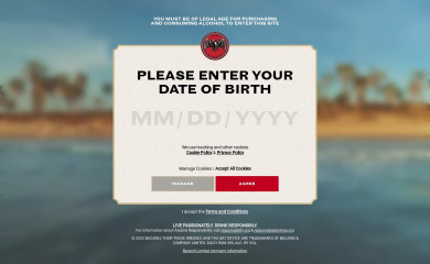 bacardi.com screenshot
