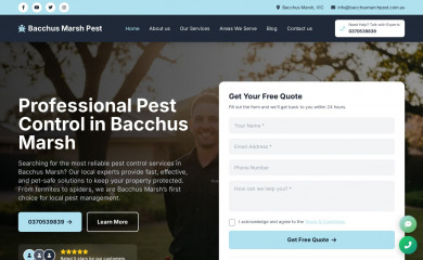bacchusmarchpest.com.au screenshot