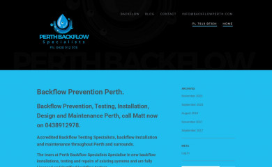 backflowperth.com screenshot