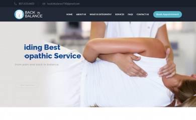 backinbalancehealthcentre.com screenshot