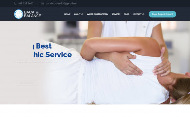 backinbalancehealthcentre.com screenshot