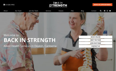backinstrength.com.au screenshot