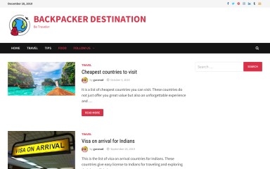 backpackerdestination.com screenshot