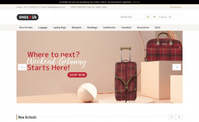 bagsrus.co.in screenshot