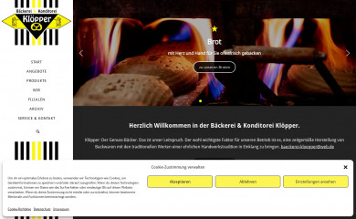 baeckerei-kloepper.de screenshot