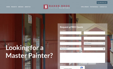 bakerbrosmasterpainters.com.au screenshot