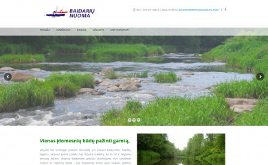 baidareskretinga.lt screenshot
