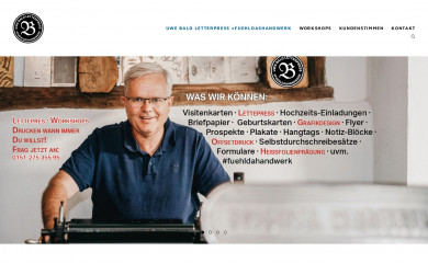 baldletterpress.de screenshot