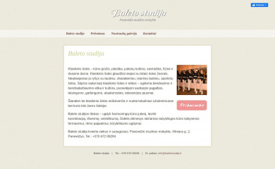 baletostudija.lt screenshot