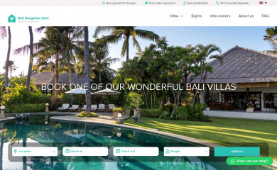balibungalowrent.com screenshot