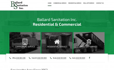 ballardsanitation.com screenshot