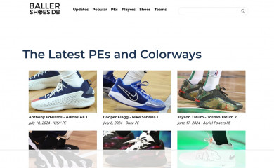 ballershoesdb.com screenshot