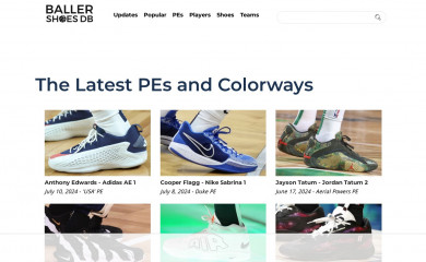 ballershoesdb.com screenshot