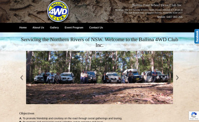 ballina4wdclub.com.au screenshot
