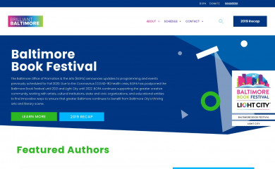 baltimorebookfestival.com screenshot