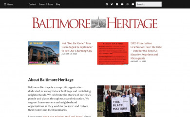 baltimoreheritage.org screenshot