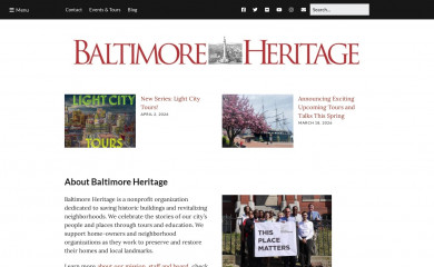 baltimoreheritage.org screenshot