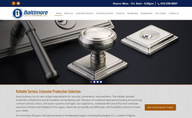 baltimorelock.com screenshot