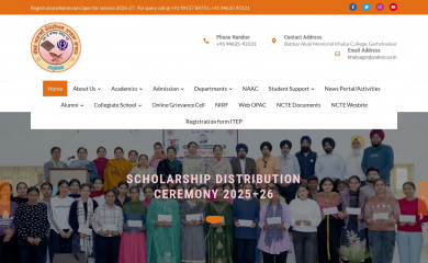 bamkc.edu.in screenshot