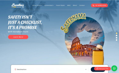 bandhantours.com screenshot