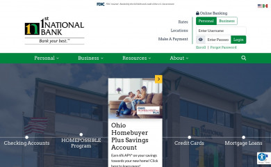 bankwith1st.com screenshot